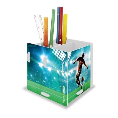itenga Stifteköcher FUSSBALL Star Kinder Stiftehalter Schreibtisch Organizer neu - Bild 1 von 4