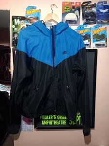 Chaqueta cortavientos Nike vintage años 80 azul y negra talla grande - Imagen 1 de 8