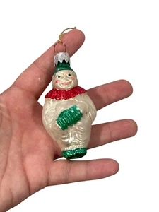 FISARMONICA VINTAGE CLOWN CHE SUONA VETRO MERCURIO ORNAMENTO NATALE - Foto 1 di 5