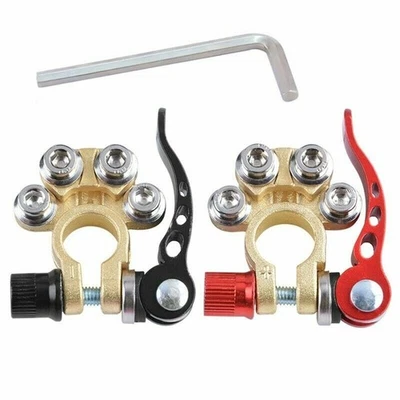 2X 12V Battery Terminals Connectors Clamps Quick Release For Caravan Car Van - Image 1 of 4
