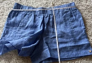 NWT Lilly Pulitzer Lilo Linen Shorts Beckon Blue Size Large - Picture 1 of 6