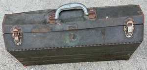 Caja de herramientas de metal WATERLOO de colección doble bisagra con bandeja y esquinas 19 x 7,5 x 8,5" - Imagen 1 de 10