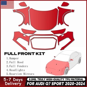 For Audi Q7 Sport 2020-2024 Full Front Precut Paint Protection Film Clear PPF - Picture 1 of 20