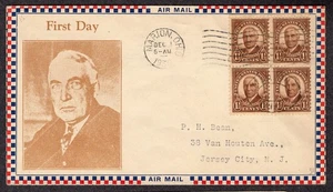 1930 1 1/2c Harding Definitive (684) Blk/4 - Bordered Roessler FDC TD529 - Picture 1 of 1