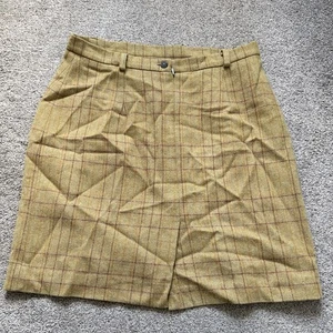 Boden 100% Wolle Karo gefütterter Rock Gr. 16 Damen Tweed Country - Top Zustand - Bild 1 von 7