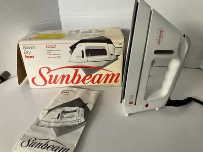 Plancha de ropa eléctrica vintage Sunbeam Appliance Co modelo n.º 11511 probada y funciona Foto 1 de 3