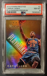 2014-15 Prestige Lebron James 2 Playmakers Premium PSA 8 - Foto 1 di 2