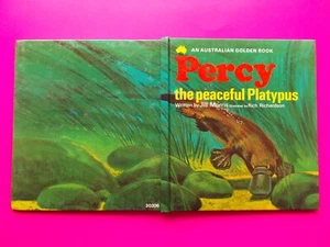 AN AUSTRALIAN GOLDEN BOOK - PERCY THE PEACEFUL PLATYPUS - JILL MORRIS - LIKE NEW - Picture 1 of 6