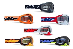 FMF PowerBomb Rocket Spark USA MX Offroad Motorcycle ATV Goggles Clear Lens - Picture 1 of 5