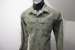 Topman Full Zip Camo Khaki Button Up Overshirt Jacket Mens Size Medium - Picture 1 of 7