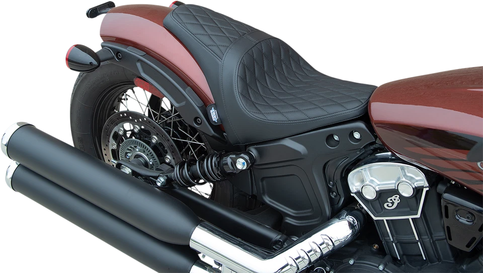 2018-2022 para Indian Scout Bobber Drag Spec 3/4 asiento individual punto diamante negro Foto 1 de 1