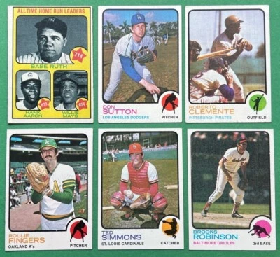 1973 Topps Baseball Parcial Series #1 y 2 (257/264) - La mayoría de las tarjetas clave incluidas. Foto 1 de 4