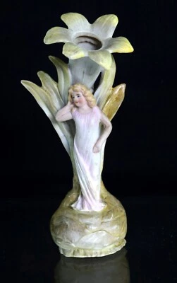 Antik Dekorativ Porzellan Puppe Blumentopf Selten Sammlerstück Showpiece. i59-19 - Bild 1 von 4