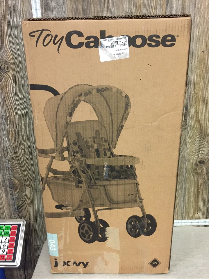 Missing Wheel Joovy Toy Caboose, Doll Stroller, Doll Accessory Dot Blue - Image 1 of 1