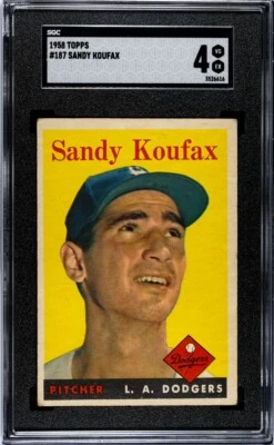 1958 Topps - #187 Sandy Koufax Foto 1 de 2