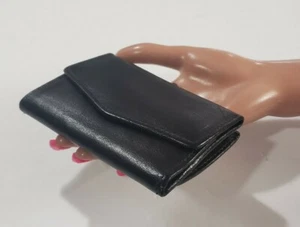 ■VTG■ Damen PIEL-VACUNO Montiel Hrns echt schwarz Leder KLEINE GELDBÖRSE MEXIKO - Bild 1 von 9
