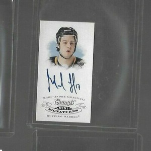 2008-09 UPPER DECK CHAMP'S MARC-ANDRE GRAGNANI MINI SIGNATURES AUTO CS-MG SABRES