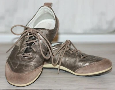 Womens Geox Leather Shoes Sneakers Bronze Brown Size 37 - Image 1 of 4