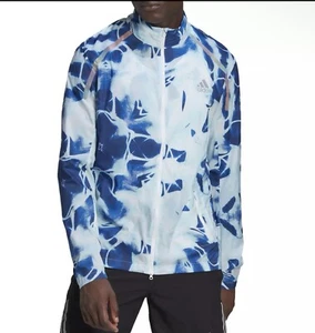 Adidas Marathon Running Top Full Zip HF8770 Giacca Blu Traslucido Uomo 2XL - Foto 1 di 4