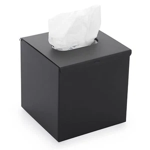 Metal Square Tissue Box Cover Facial Paper Holder for Bathroom Vanity Countertop - Picture 1 of 7
