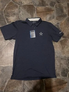Men's Columbia Dallas Cowboys Blue Omni-Shade Polo Shirt Size S - New - Picture 1 of 2