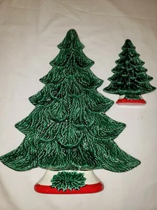 Vintage Nowell's Molds 1981 Ceramic Christmas Tree Candy/Nut Dish and Serving Tr - Picture 1 of 7
