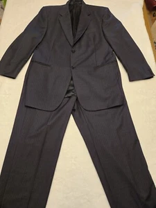 GIANFRANCO FERRE STUDIO Italian Designer Men's Business Blue Suit Jacket 44 Pant - Picture 1 of 24