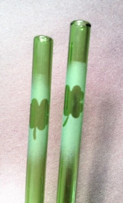 Glass Drinking Straws - Hand Blown Glass - Made in Colorado from Thestrazspot - Image 1 of 4