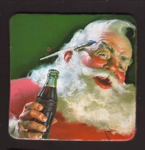 Babbo Natale con Coca Cola-- Sottobicchiere in sughero - Foto 1 di 1