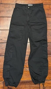 ZARA RHUIGI Mens 6 Pocket Black Cargo Pants Size US S-M - 30" Waist - 33" Inseam - Picture 1 of 13