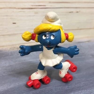 De colección 1981 Schleich Peyo 2.0126 Patín Pitufina Juguete Suelto Infantil Foto 1 de 4