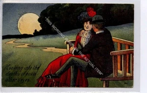 (Gb9662-554) National Series, Spooning Comic, Man, Moon 1906 G - Picture 1 of 2