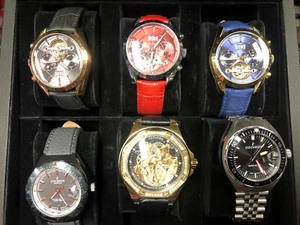 Edel Automatikuhr Armbanduhr Diabolo Anthrazit Taucheruhr Leder Uhr IC ISOCHRON - Bild 1 von 9