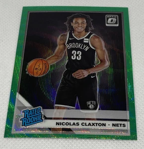 2019-20 Optic NICOLAS CLAXTON Fanatics Green Prizm Wave SP RC Rated Rookie #171 - Picture 1 of 2