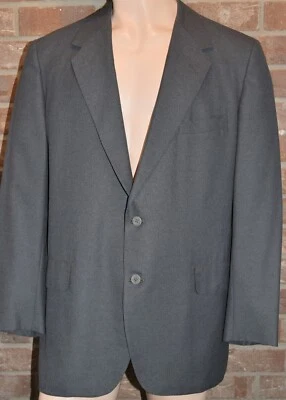 Oxxford Clothes Blazer Men 44R Charcoal Gray 2 Buttons Sport Coat Jacket Vintage - Image 1 of 4
