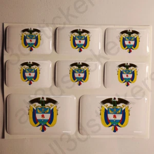 Adesivi Colombia Adesivo Emblema Stemma Colombia Resinati 3D Resinato Resine - Imagen 1 de 1
