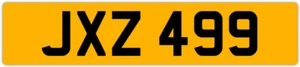 JXZ 499 J 3x3 DATELESS PRIVATE NUMBER PLATE JON JOE JAK JAC JACK JAMES JEFF JAY - Picture 1 of 1