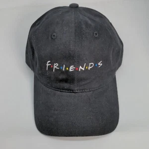 Friends Doodle Logo Embroidered Adjustable Baseball Cap Hat Black - Picture 1 of 4