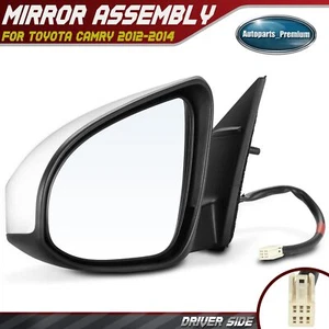 Espejo retrovisor eléctrico del conductor con plegable manual blanco térmico para Toyota Camry 2012-2014 - Imagen 1 de 10
