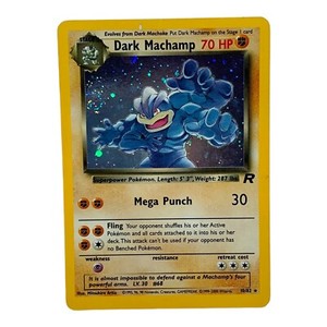 Dark Machamp 10/82 Holo Rare Team Rocket 2000 Vintage Pokemon TCG Card WOTC 