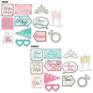 Beistle Wedding Shower Photo Fun Signs - Party Supply Decoration for Wedding - Picture 1 of 1