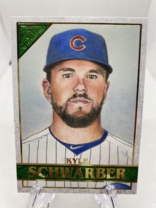 Kyle Schwarber 2020 Topps Gallery Green Parallel Card Numbered 53/99