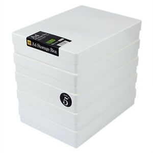 IMPACT RESISTANT WestonBoxes A4 Craft Storage Boxes with Lids 