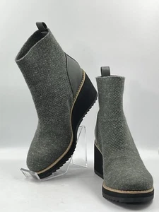 Botines Sofft Elaina para mujer talla 7M gris oscuro suéter tejido y cuero EE. UU. - Imagen 1 de 14