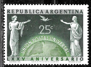 HICK GIRL- MINT ARGENTINA STAMP SC#586 1949 UPU ALLEGORY K516 - Picture 1 of 2