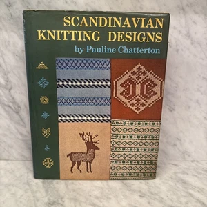 Scandinavian Knitting Designs Hardcover w/DJ by Pauline Chatterton - VG 1977 - Picture 1 of 18