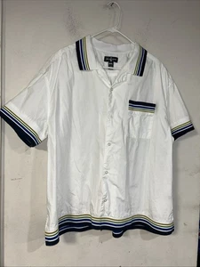 Camisa Houston Blanca Para Hombres Abotonada Manga Corta Bolsillo, XXL, Camisa de Bolos - Imagen 1 de 5