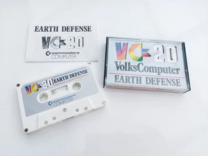 SAMMLER RARITÄT - COMMODORE CBM VC20 GAME SPIEL KASSETTE "EARTH DEFENSE" - Bild 1 von 5