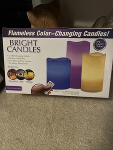 ~Set of 3~ 12 Color Changing Flameless LED CANDLES with Remote Control - Picture 1 of 2