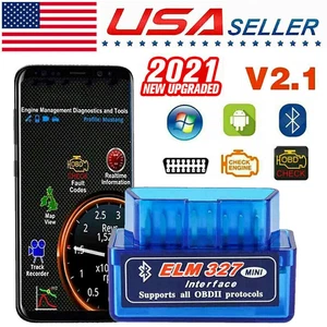 ELM 327 Coche Bluetooth OBD2 Escáner Lector de Código Herramientas de Diagnóstico Automotriz Zxqei - Imagen 1 de 7